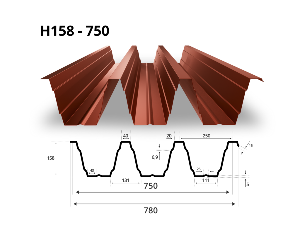 Профнастил Н158 780/750