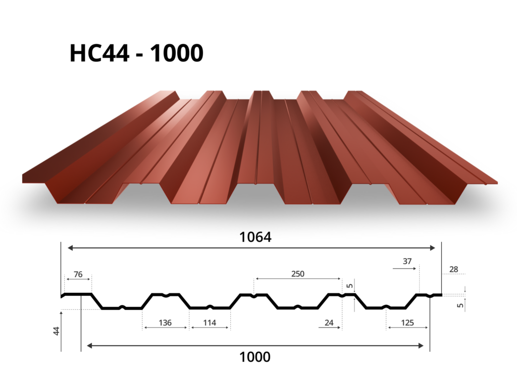 Профнастил НС44 1070/1000